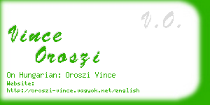 vince oroszi business card